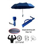 Zeus&Co. Lacivert Rüzgarda Kırılmayan Ekstra Güçlü Ekstra Dayanıklı Tam Otomatik Şemsiye