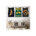 Zevahir Aşk Kuğuları Gold Pleksi Kenar Solmaz20x30 Gümüş MDF Tablo