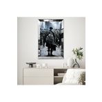Zevahir Denizci Temalı Çizim 20x30 Gold Aynalı Pleksi Çerçeveli Gümüş MDF Tablo