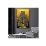 Zevahir Kabe Kapısı Dini Ahşap Şase Dijital Baskı 50x70 Gümüş Kanvas Tablo