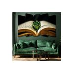 Zevahir Kuran Dini Ekstra Dayanıklı Solmaz 100x60 Gümüş 5 Parça MDF Tablo