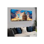 Zevahir KVS129 120x60 cm Saatli Kanvas Tablo