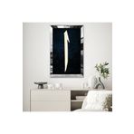 Zevahir Lacivert Arka Planlı Altın Elif Harfi 20x30 Gold Aynalı Pleksi Çerçeveli Gümüş MDF Tablo