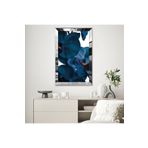 Zevahir Mavi Orkide Çiçeği 20x30 Gold Aynalı Pleksi Çerçeveli Gümüş MDF Tablo