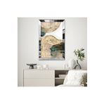 Zevahir Minimalist Sarı Yuvarlak Desenli Çizim 20x30 Gold Aynalı Pleksi Çerçeveli Gümüş MDF Tablo