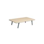 Zevahir Mobilya Dekorasyon 60x100 cm Ahşap Desenli Metal Katlanır Ayaklı Kamp Bahçe Ev için Dikdörtgen Yer Sofrası