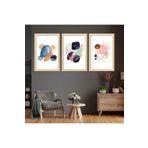 Zevahir Mobilya Dekorasyon Ahşap Çerçeveli Kolaj Çizim Modern Tablo - renkli 40 x 60