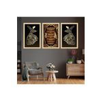 zevahir mobilya & dekorasyon Ahşap Çerçeveli Semazen Motifi ve Mevlana Sözü Tablo, Renkli, 40 x 60