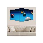 zevahir mobilya & dekorasyon Beşli Mdf Renkli Bilardo Topları Tablo Seti, Renkli, 100 x 60