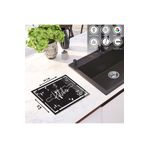zevahir mobilya & dekorasyon Cam Kesme Tahtası Çiçek Desenli Merdane Şekilli Yazı, Renkli, 20 x 30