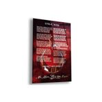 zevahir mobilya & dekorasyon Çerçevesiz Dikey Kırmızı Üzeri Gümüş Ay Yıldız Arka Planlı İstiklal Marşı Kırılmaz Cam Tablo, Renkli, 90 x 60