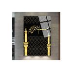 zevahir mobilya & dekorasyon Çerçevesiz Dikey Siyah Arka Planlı Sarı Minareler Dini Kırılmaz Cam Tablo, Renkli, 70 x 100