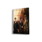 zevahir mobilya & dekorasyon Çerçevesiz Dikey Yağlı Boya Görünümlü Peaky Blinders Kırılmaz Cam Tablo, Renkli, 90 x 60