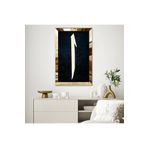 Zevahir Mobilya Dekorasyon Gold Aynalı Pleksi Çerçeveli Lacivert Arka Planlı Altın Elif Harfi Mdf Tablo - gold 40 x 60