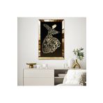 Zevahir Mobilya Dekorasyon Gold Aynalı Pleksi Çerçeveli Semazen Motifli Mdf Tablo - gold 30 x 40