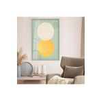 zevahir mobilya & dekorasyon Gümüş Metal Çerçeveli Geometrik Desen Modern Çizim Kırılmaz Cam Tablo, Gümüş, 70 x 100