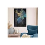zevahir mobilya & dekorasyon Gümüş Metal Çerçeveli Kolaj Çizim Çiçek Desen Kırılmaz Cam Tablo, Gümüş, 50 x 70