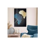 zevahir mobilya & dekorasyon Gümüş Metal Çerçeveli Kolaj Çizim Çiçek Desen Kırılmaz Cam Tablo, Gümüş, 70 x 100