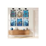 Zevahir Mobilya Dekorasyon Hilye-İ Şerif Ve Dini Model 6'Lı Pleksi Kenar Solmaz MDF Tablo Seti - Gümüş 20 x 30