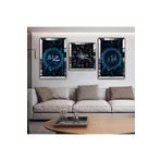Zevahir Mobilya Dekorasyon İslami Duvar Tabloları Hz Muhammed Ve Allah Lafzı Dini Aynalı Pleksi Çerçeveli MDF Tablo Ve Saat - Gümüş 40 x 60