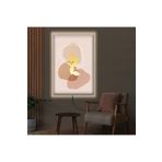 Zevahir Mobilya Dekorasyon Minimal Ofis Tablosu Işıklı Ledli Soyut Desen Dijital Baskı Kanvas Tablo 90X60Cm - GÜMÜŞ RENK 50 x 70