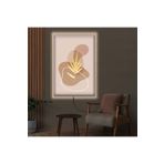 Zevahir Mobilya Dekorasyon Modern Huzur Işıklı Ledli Soyut Desen Ahşap Şase Dijital Baskı Kanvas Tablo 90X60Cm - GÜMÜŞ RENK 50 x 70