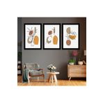 Zevahir Mobilya Dekorasyon Modern Minimalist Ahşap Çerçeveli Kolaj Çizim Modern Tablo - siyah 40 x 60