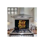 Zevahir Mobilya Dekorasyon Ocak Arkası Temperli Cam Renkli "Good Food Good Mood" Yazılı - renkli 30 x 40