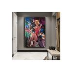 Zevahir Mobilya Dekorasyon Yağlı Boya Görünümlü Marilyn Monroe Ahşap Şase Dijital Baskı Kanvas Tablo - GÜMÜŞ RENK 40 x 60