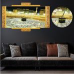 Zevahir Mobilya Dekorasyon Zevahir 5 Parça Mdf Kabe Dini Tablo Ve Mdf Saat Kombin - 100 x 60 - Çok Renkli