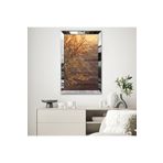 Zevahir Modern Altın Sarısı Yapraklı Minimalist Çizim 20x30 Gold Aynalı Pleksi Çerçeveli Gümüş MDF Tablo