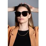 Zevahir Unisex Kahverengi Geniş Çerçeve Güneş Gözlüğü