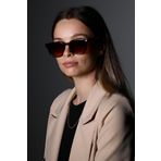 Zevahir Unisex Kahverengi Köşeli Güneş Gözlüğü
