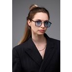 Zevahir Unisex Leopar Çerçeve Mavi Güneş Gözlüğü