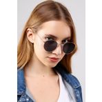 Zevahir Unisex Siyah Gold Çerçeveli Yuvarlak Güneş Gözlüğü