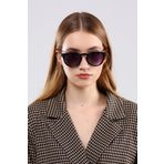 Zevahir Unisex Siyah Yuvarlak Kol Detay Güneş Gözlüğü
