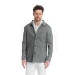 Zevos Erkek Siyah Keten Karışımlı Overshirt Baharlık Ceket Yeni Sezon Siyah 54