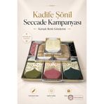 Zey-Al Altın Varaklı Kutulu Kadife Şönil Seccade - Karışık Renk