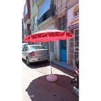Zey Camping 200 cm Kalın Kumaş Plaj Bahçe Balkon Teras Şemsiyesi + Taşıma Çantası (Bidon Hariç ) - Kırmızı