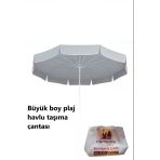 Zey Camping 200Cm Plaj Balkon Deniz Semşiyesi +Tasıma Cantası + Plaj Çantası
