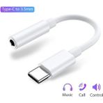 Zeyar Teknoloji Type-C To 3.5mm Kulaklık Dönüştürücü Adaptör Mikrofon ve Arama Destekli Tüm Type-C Modeller Uyumlu - Beyaz