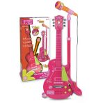 Zeycanhome Elektronik Ayaklı Mikrofonlu Pembe Gitar - S00045872 Kız Erkek Çocuk Oyuncak Eğitici Oyuncaklar