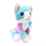 Zeycanhome Peluş 30Cm Renkli Kedi Halley Kız Erkek Çocuk Oyuncak Eğitici Oyuncaklar