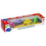 Zeycanhome Playwood Ahşap Yarış Arabası 4'Lü Paket Kız Erkek Çocuk Oyuncak Eğitici Oyuncaklar