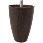 Zeygen Armut Plastik Baza Ayağı Koltuk - Kanepe Ayağı 6 Adet Ceviz 10 cm 3/8 Vida - (Vida Ölçüsüne Dikkat)