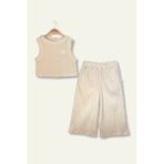 Zeyland Kız Çocuk Çizgili Bluz Pantalon Takım - Taş Çizgili - 9 - 10 Yaş