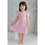 Zeyland Kız Çocuk Desenli Dokuma Elbise - 9 - 10 Yaş - Pembe
