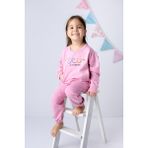 Zeyland Kız Çocuk Focus Nakışlı Gizli Cep Detaylı Eşofman Takımı - Pembe - 13 - 14 Yaş