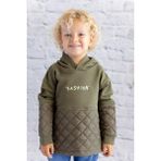 Zeyland Kız Çocuk Nakış Detaylı Kapitoneli Sweatshirt - Haki - 9 - 10 Yaş