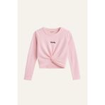 Zeyland Kız Çocuk Nakışlı Önden Büzgülü Sweatshirt 3-12 Yaş Pembe - 9 - 10 Yaş